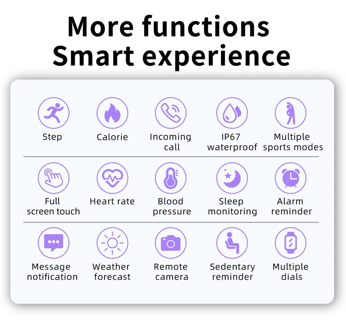 LIGE New Smart Watch Men Full Touch Screen Sport Fitness Watch IP67