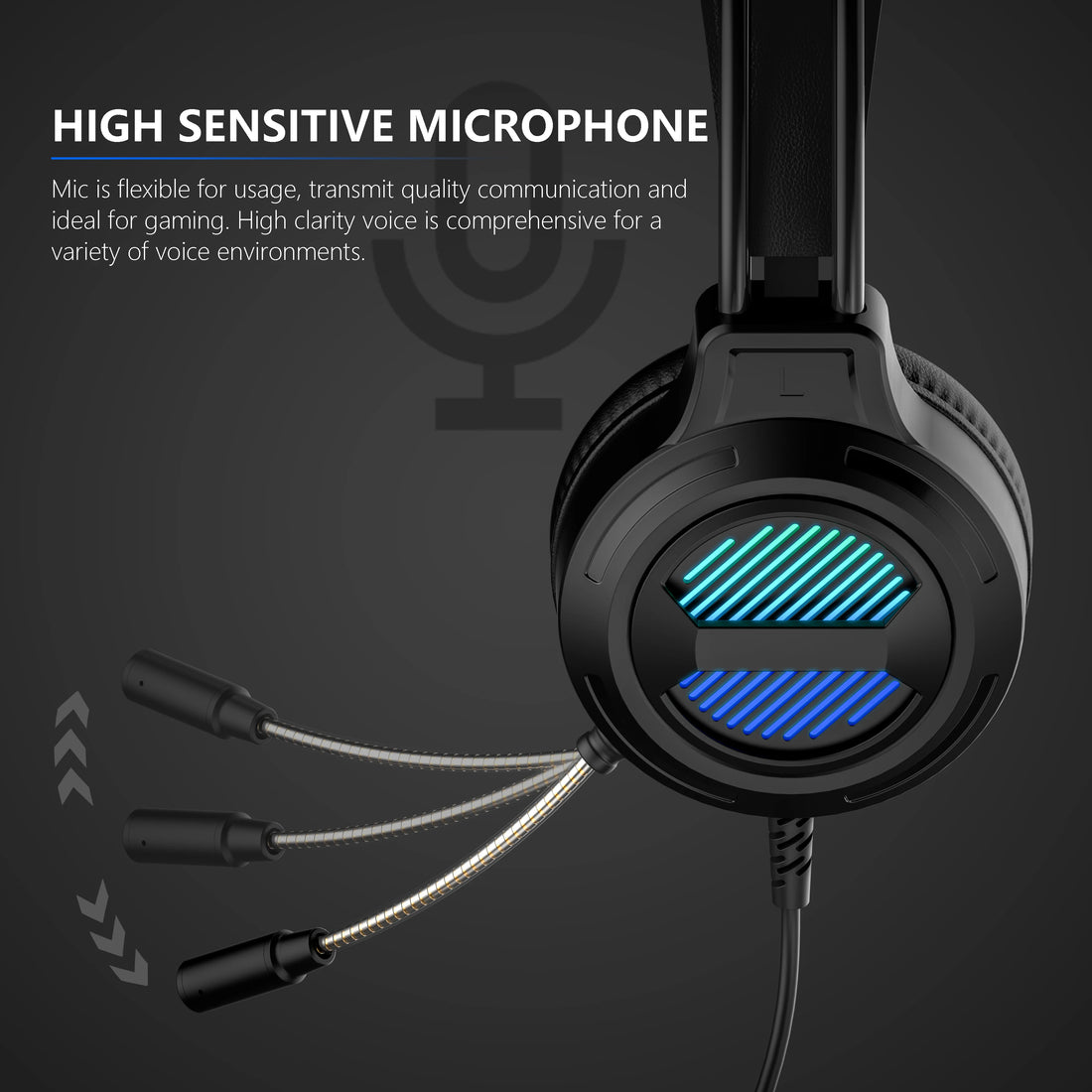 SW-G10 Gaming Headphones Wired RGB lighting USB Gaming Headphones