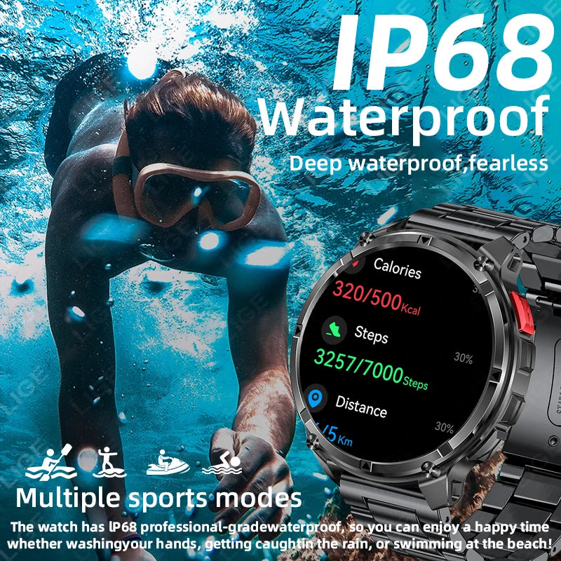 LIGE Outdoor Sports Smart Watch Men HD Screen 1100mAh Large Battery