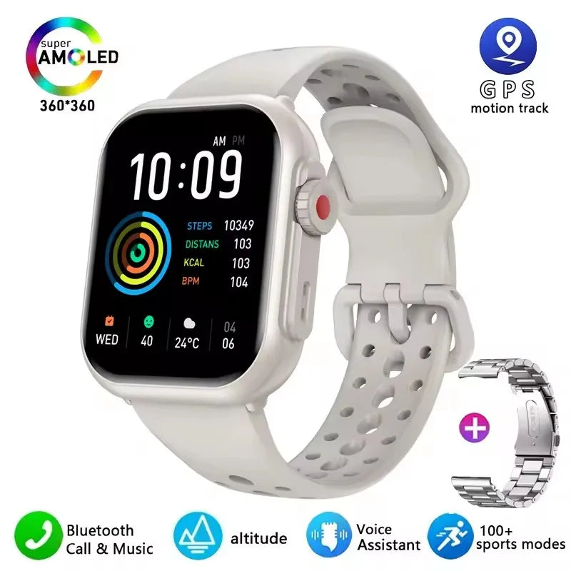 New 1000mAh Battery AMOLED Smart Watch Ultra K62 Men Women