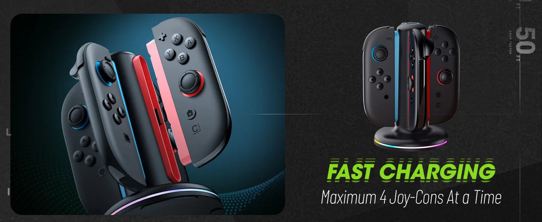 For NS 2 Magnetic 4-in-1 Charger Station for Switch 2 Joy con Accessories