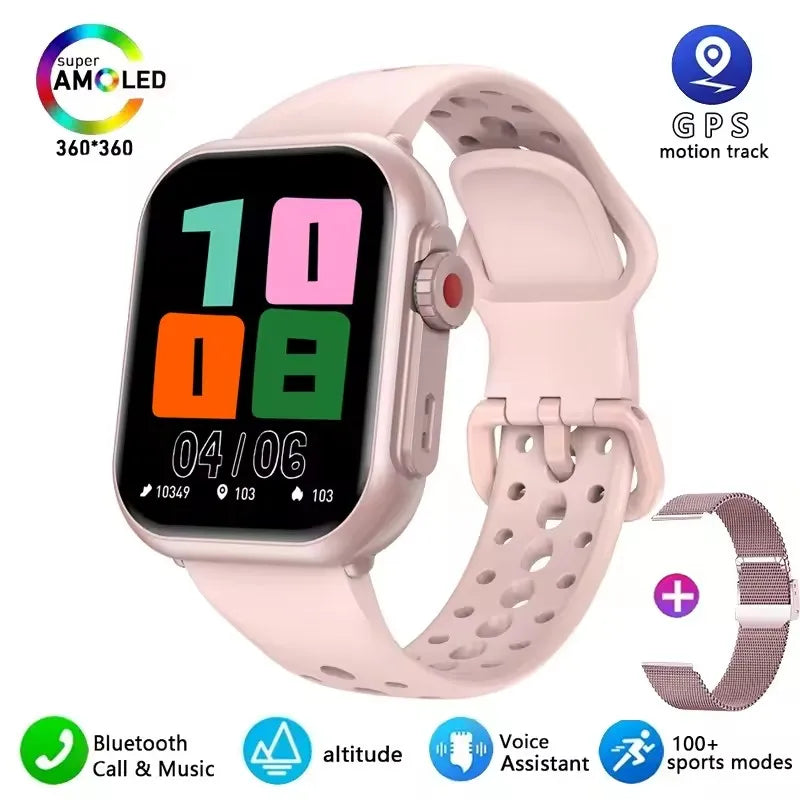 New 1000mAh Battery AMOLED Smart Watch Ultra K62 Men Women