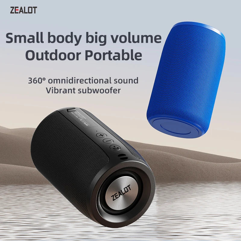 Zealot_S32 Mini Portable Speaker with TWS, Bluetooth 5.3, Balanced Bass