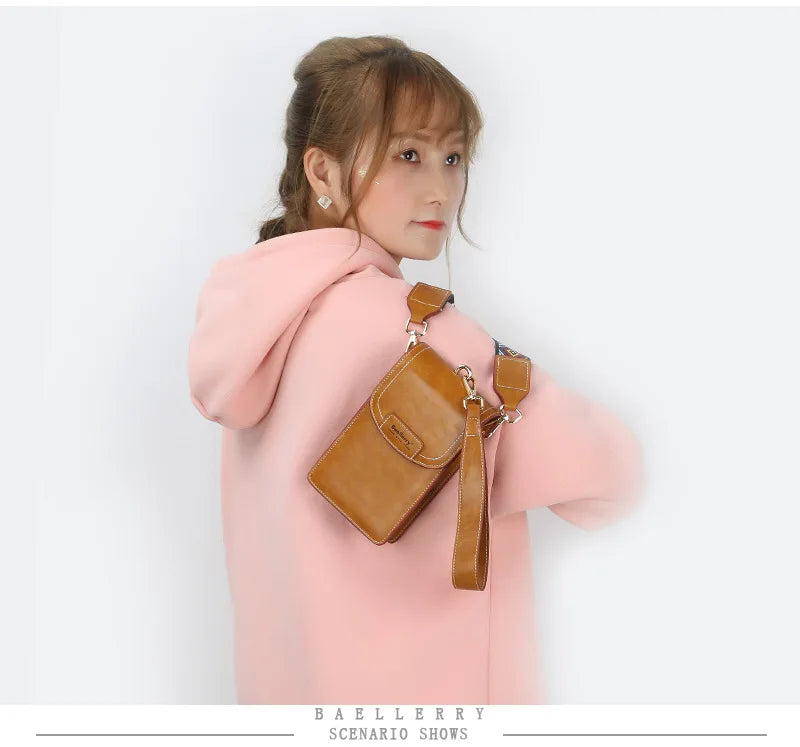 Korean edition phone bag New Baellerry fashion phone bag Buckle Crossbody