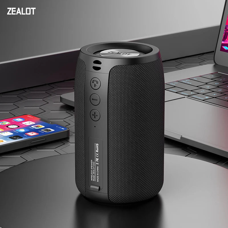 Zealot_S32 Mini Portable Speaker with TWS, Bluetooth 5.3, Balanced Bass