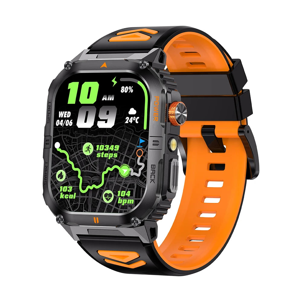 Newest Clock Outdoor Sports Smart Watch LED Flashlight Waterproof Heart