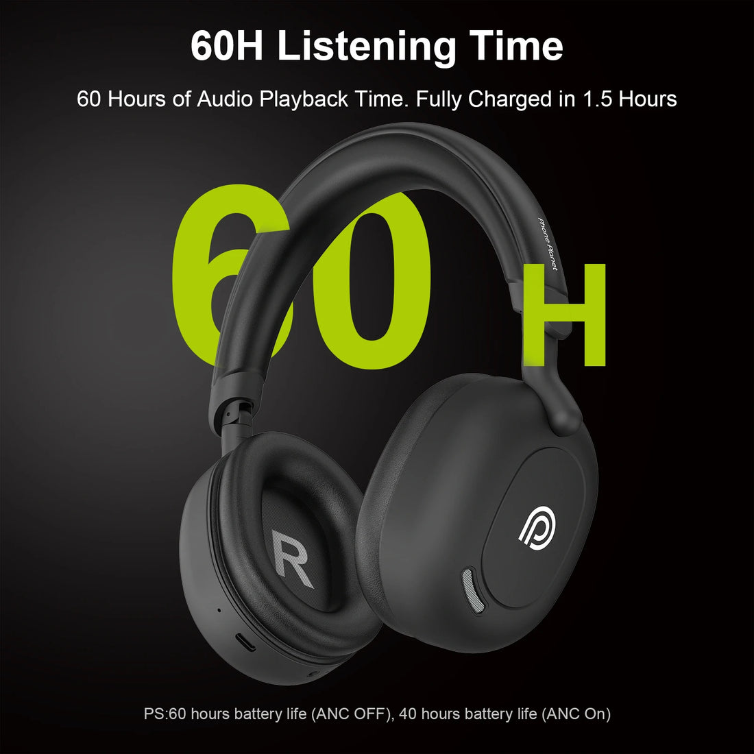 Wireless Headphones Over-ear Headphone ANC Noise Canceling