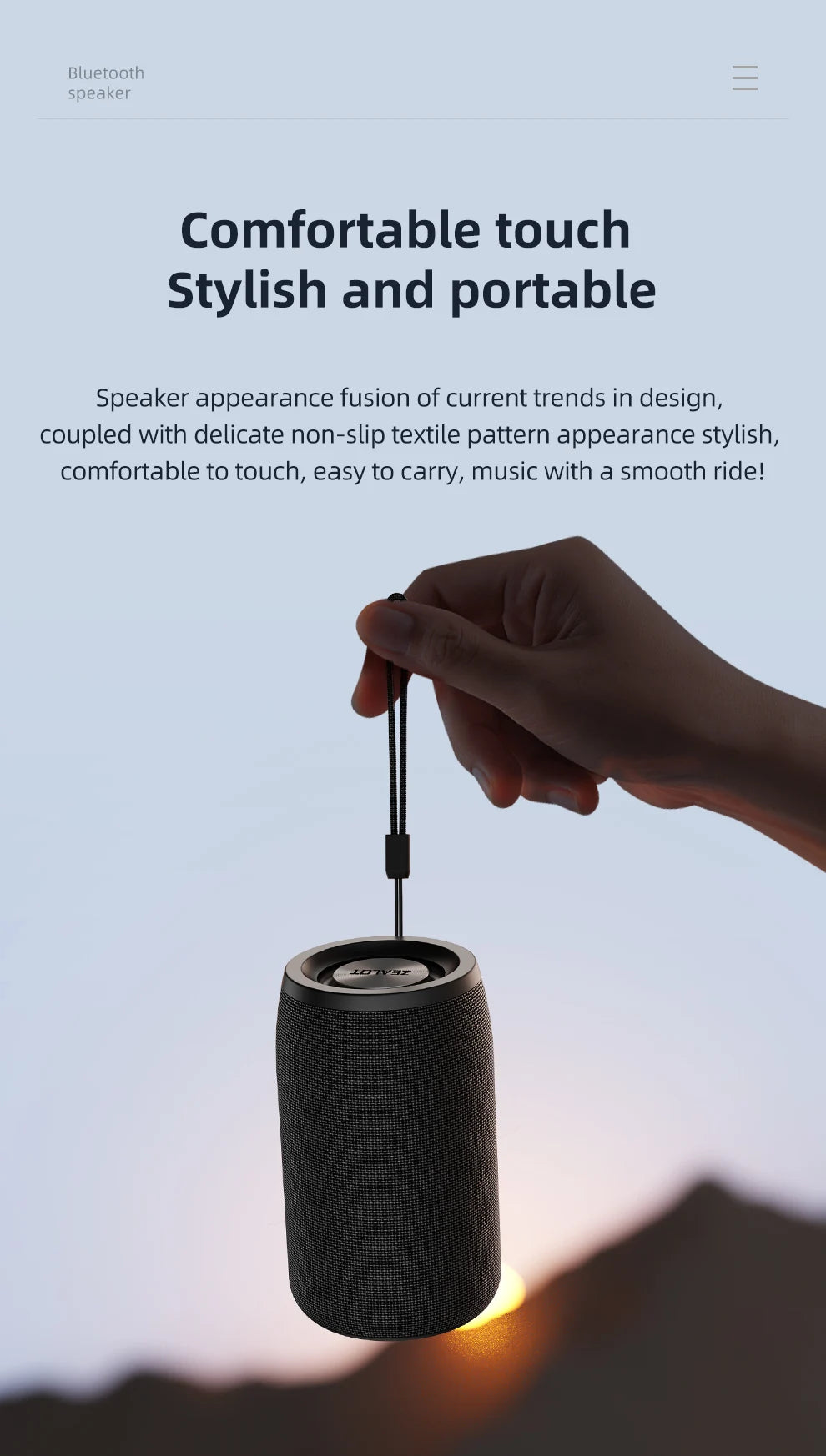 Zealot_S32 Mini Portable Speaker with TWS, Bluetooth 5.3, Balanced Bass