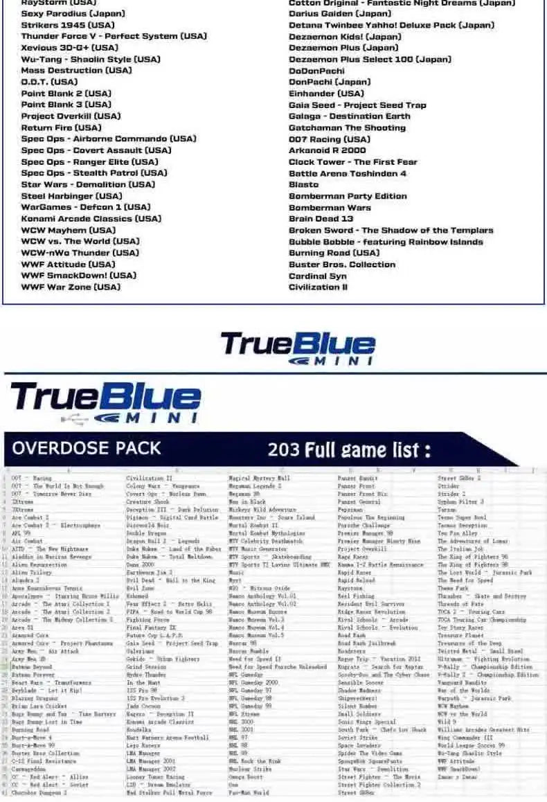 Carpbaba For True Blue Mini CRACK PACK 64 Game Stick For Genesis