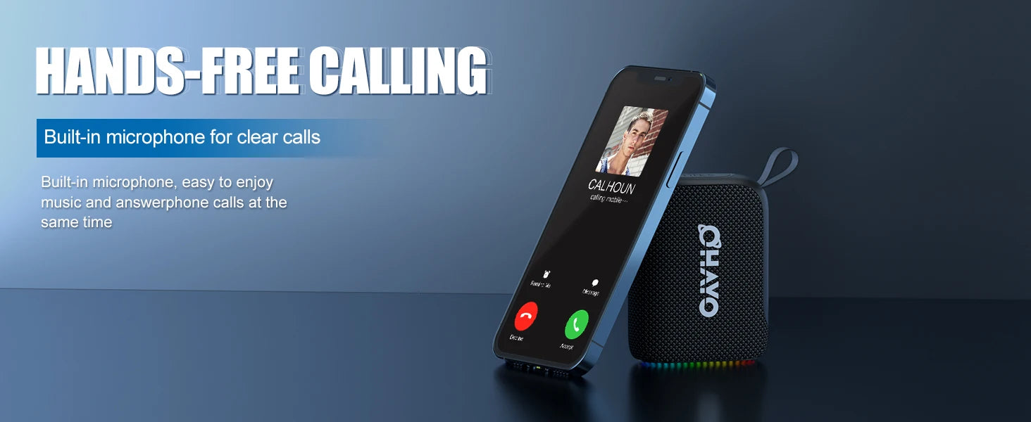 OHAYO Bluetooth Speaker Small Music Box Bluetooth 5.3 with RGB Light