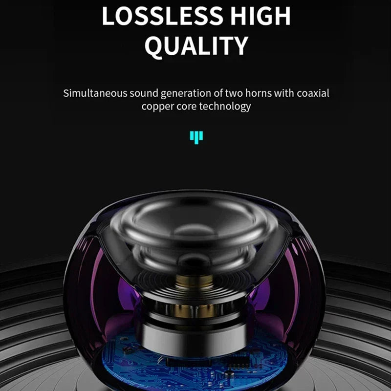 Wireless Bluetooth 5.3 Speaker Portable TWS Small Steel Gun Metal Heavy