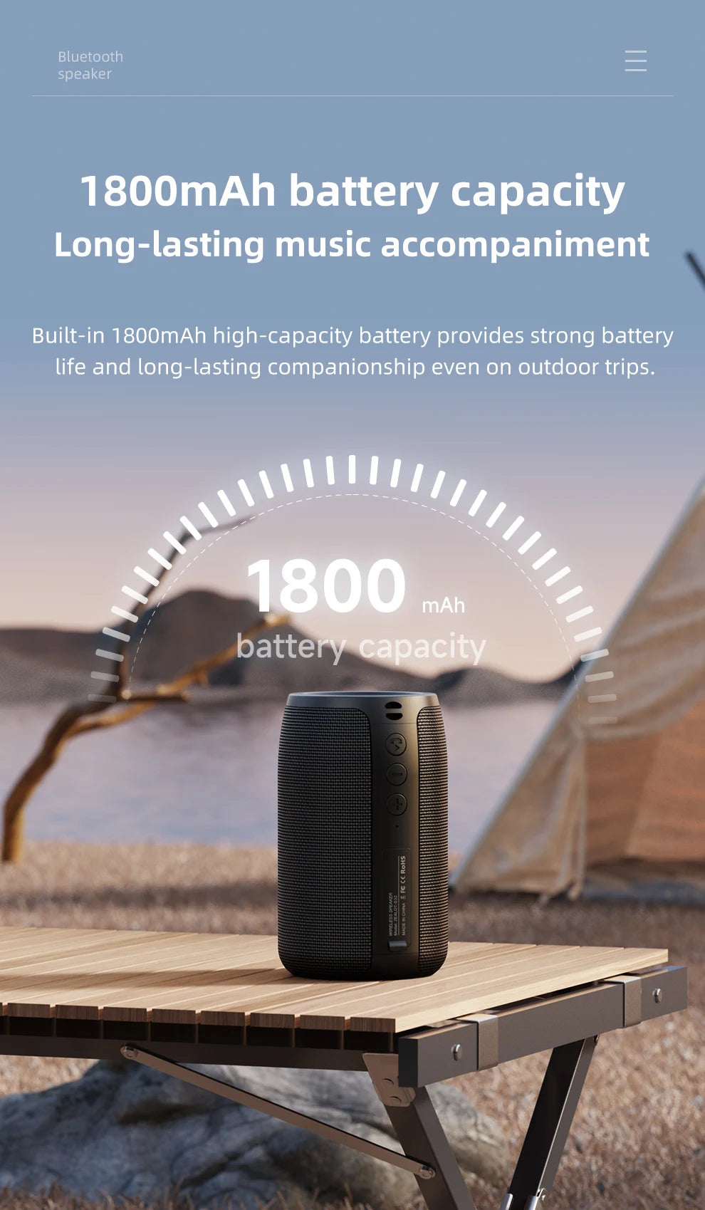 Zealot_S32 Mini Portable Speaker with TWS, Bluetooth 5.3, Balanced Bass