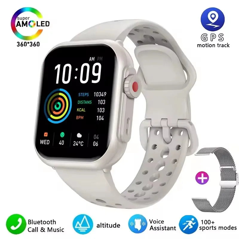 New 1000mAh Battery AMOLED Smart Watch Ultra K62 Men Women
