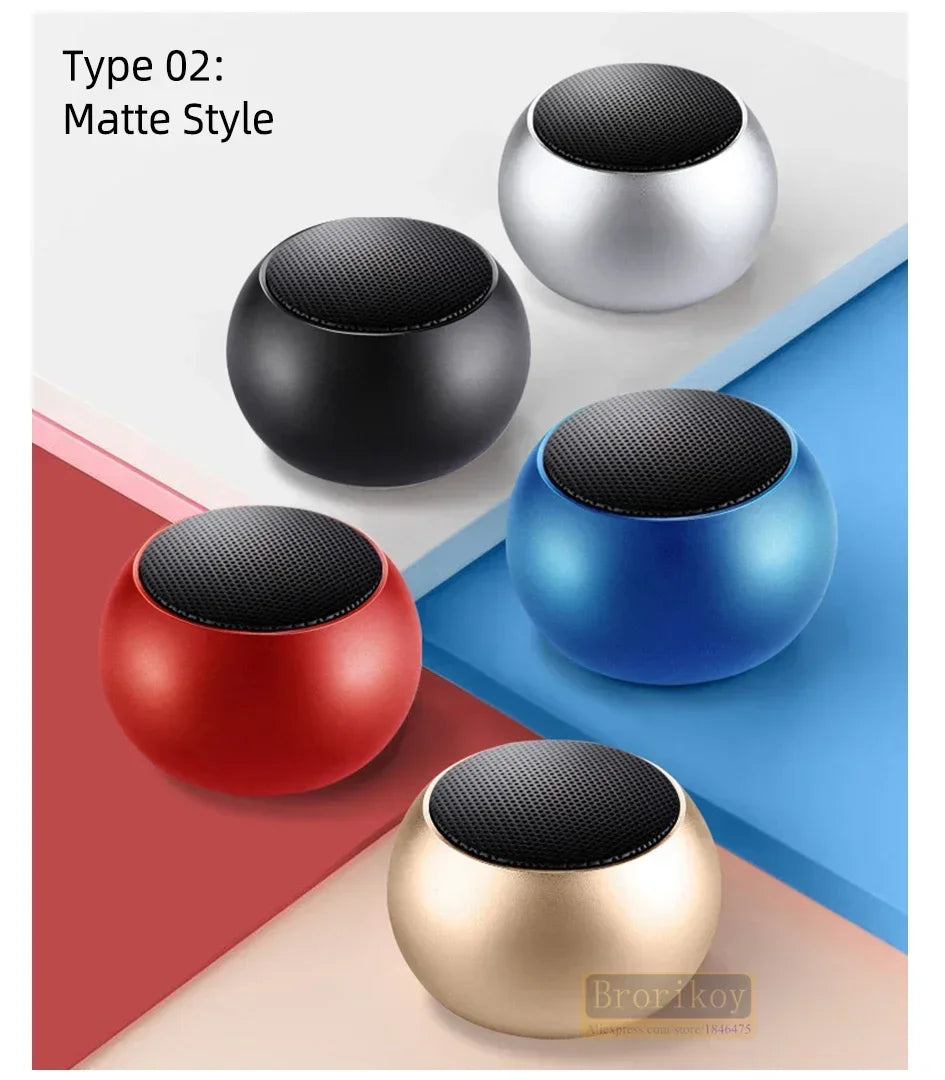 Wireless Bluetooth 5.3 Speaker Portable TWS Small Steel Gun Metal Heavy