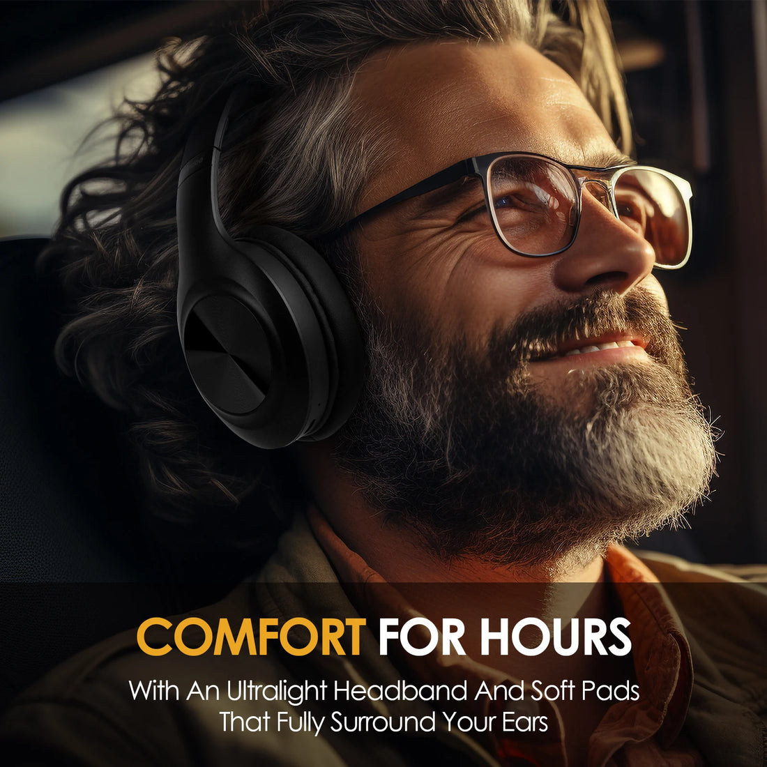 Siindoo JH-923 Wireless Headphones Over Ear,Foldable Bluetooth Headsets