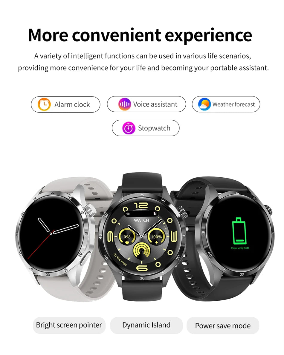 New Men Watch 4 Pro 1.43 inch 360*360 AMOLED HD Screen Bluetooth