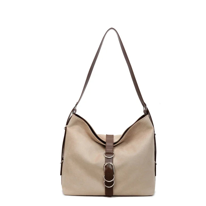 Women Autumn Winter Suede Shoulder Bag Lady Adjustable Strap Crossbody Bag