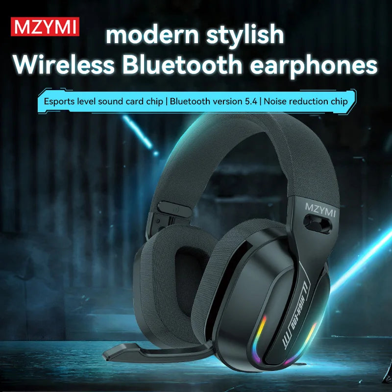 MZYMI Foldable Over Ear Headset B500 RGB Wireless Gaming Earphone Low