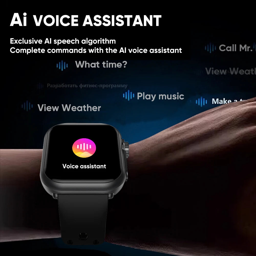 New 1000mAh Battery AMOLED Smart Watch Ultra K62 Men Women