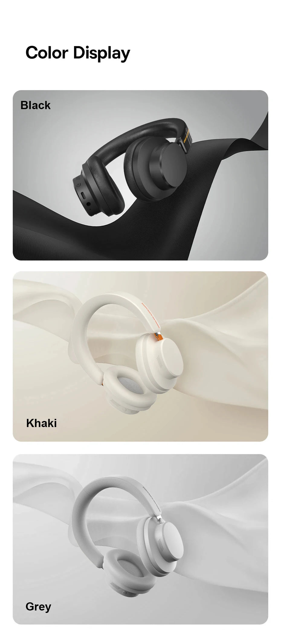 ANC Noise Cancelling Bluetooth 5.4 Over-Ear Headphones, 40mm Driver