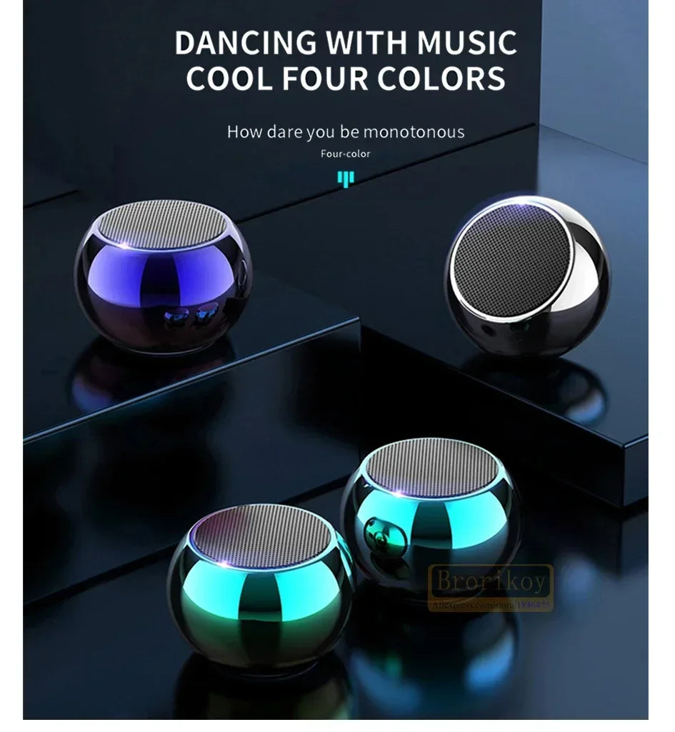 Wireless Bluetooth 5.3 Speaker Portable TWS Small Steel Gun Metal Heavy