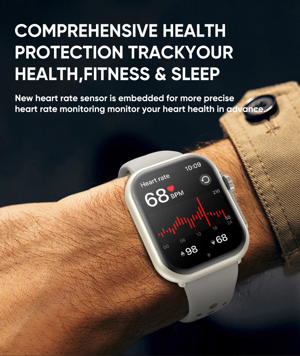 New 1000mAh Battery AMOLED Smart Watch Ultra K62 Men Women