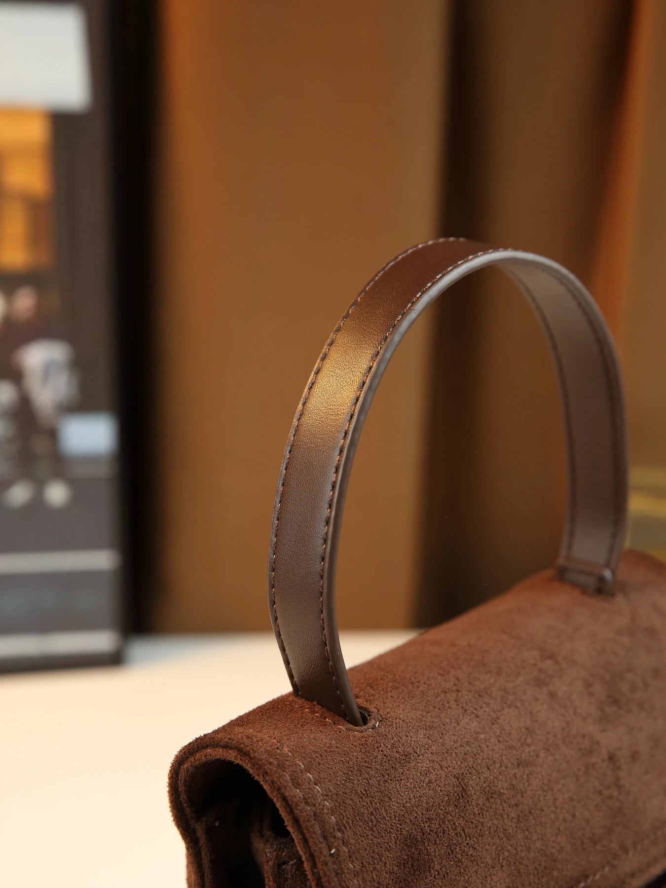 Autumn and winter fashion suede strap design shoulder crossbody small