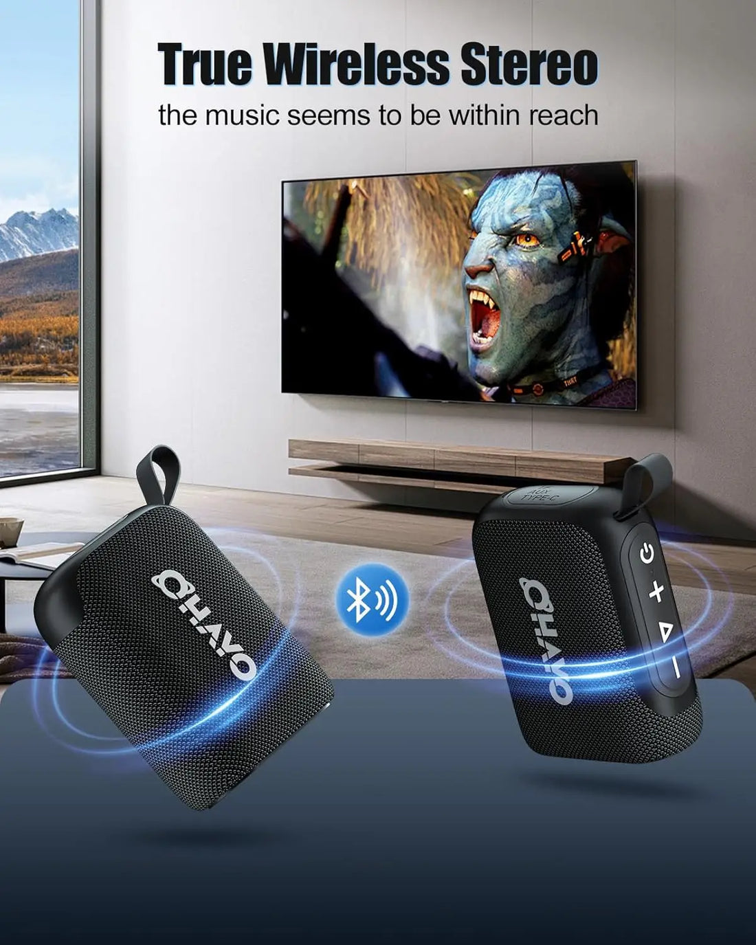 OHAYO Bluetooth Speaker Small Music Box Bluetooth 5.3 with RGB Light