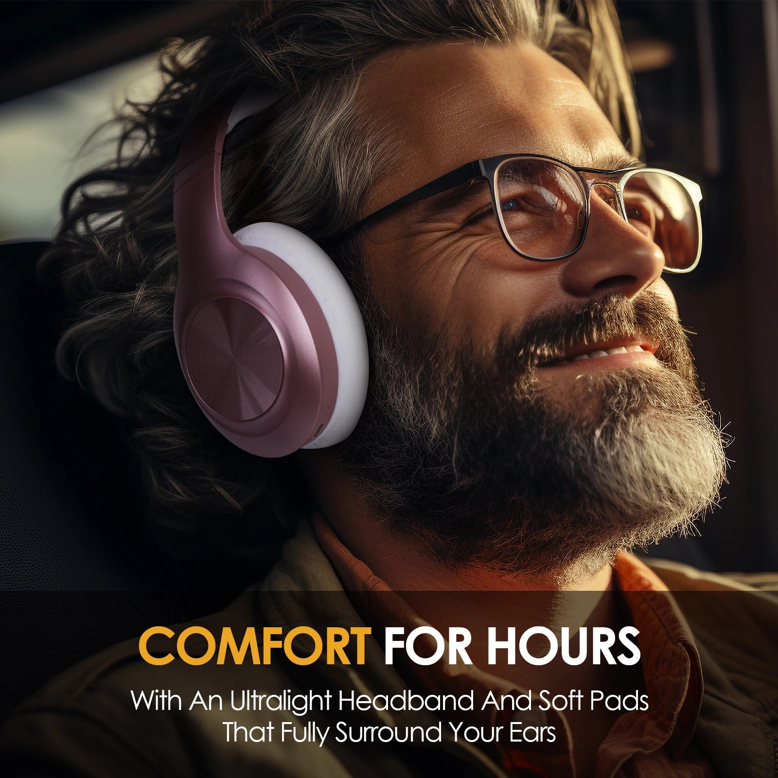 Siindoo JH-923 Wireless Headphones Over Ear,Foldable Bluetooth Headsets