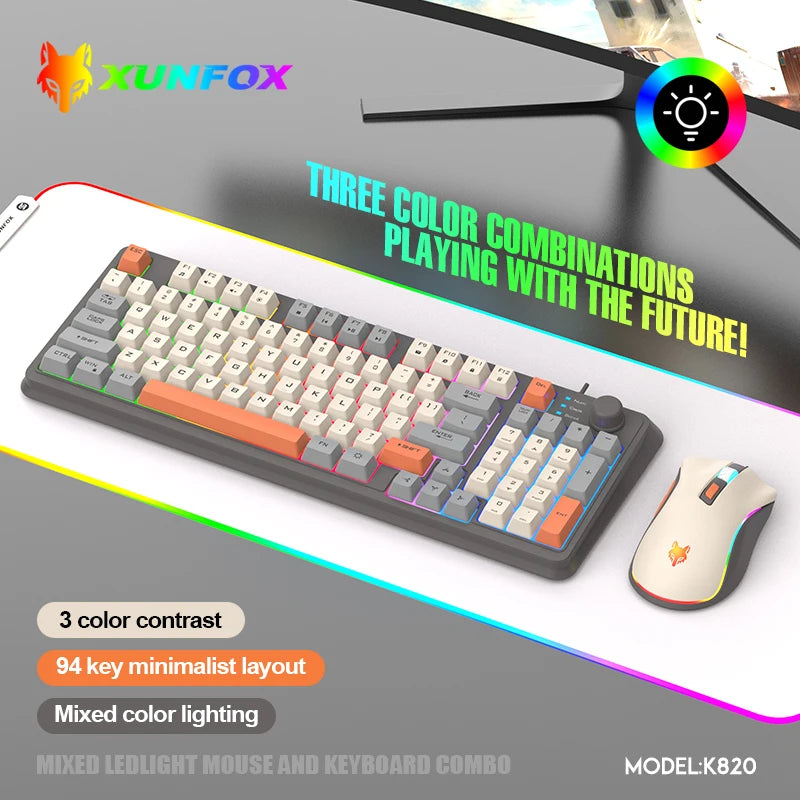 60% wired gaming keyboard, RGB backlight ultra compact mini keyboard