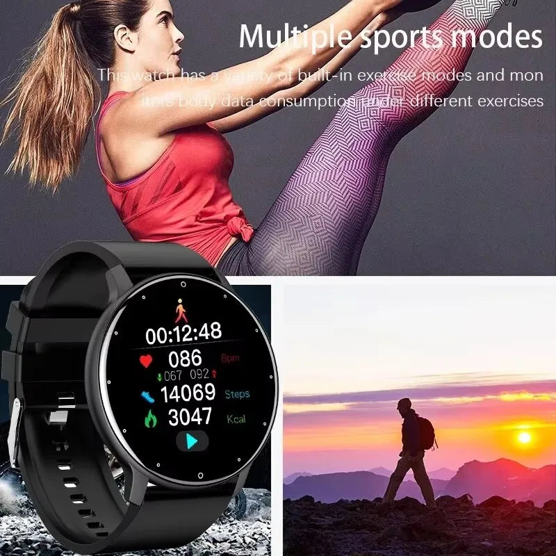 LIGE New Smart Watch Men Full Touch Screen Sport Fitness Watch IP67