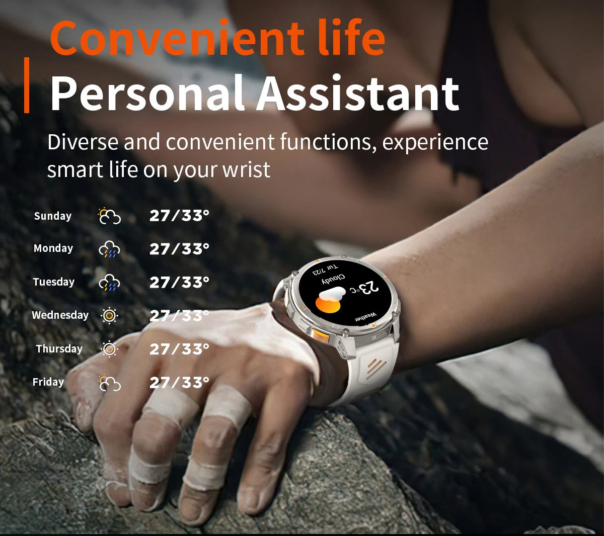 LIGE Outdoor Sports Smart Watch Men HD Screen 1100mAh Large Battery