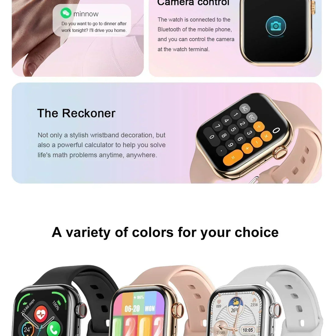 i10 GPS Smart Watch Women Series 10 Screen Bluetooth Call Heart Rate Blood