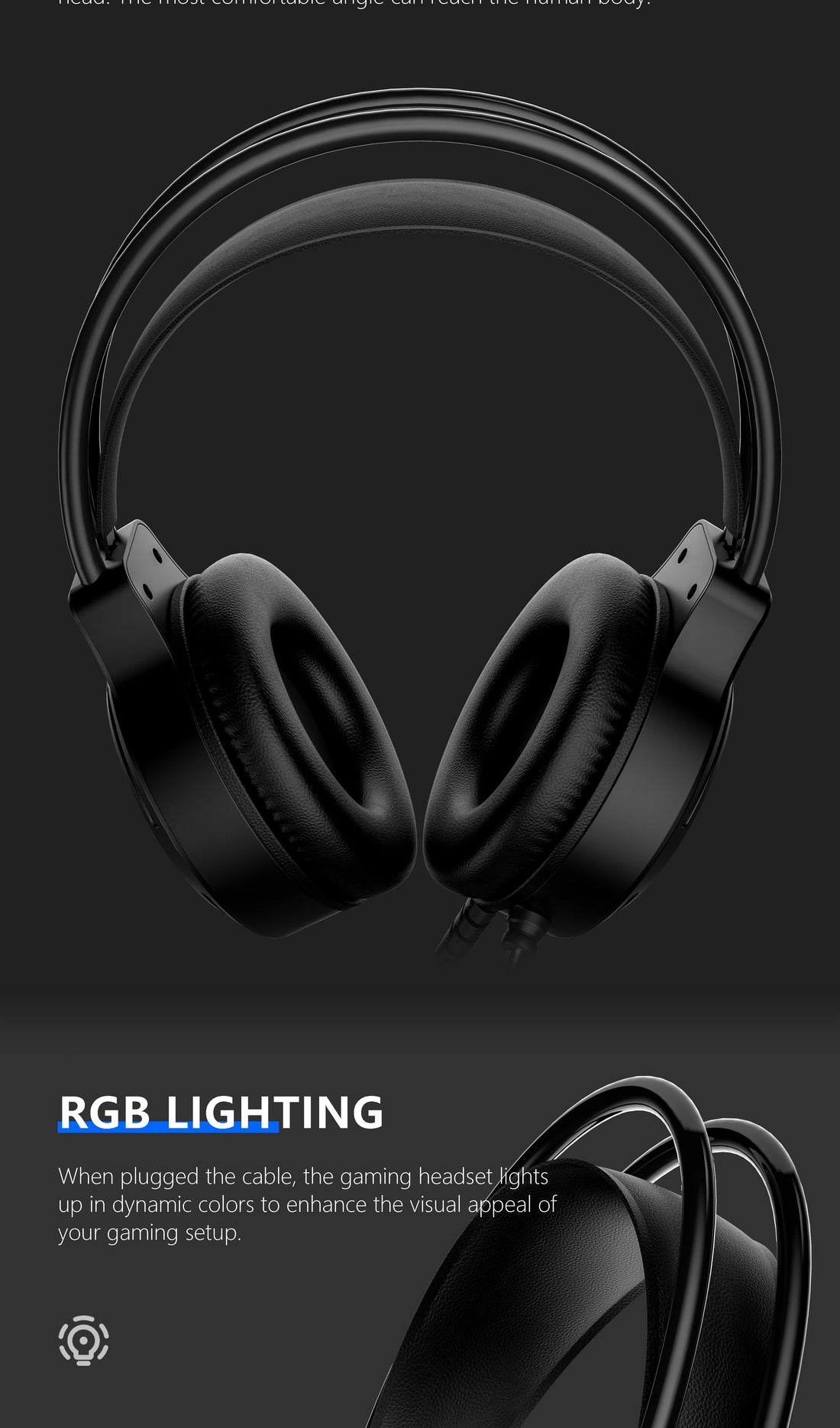 SW-G10 Gaming Headphones Wired RGB lighting USB Gaming Headphones