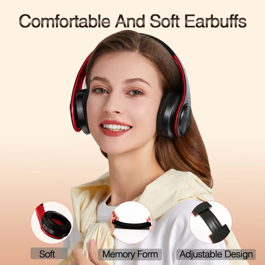CATASSU Earphone Bluetooth Headphones Over Ear Stereo