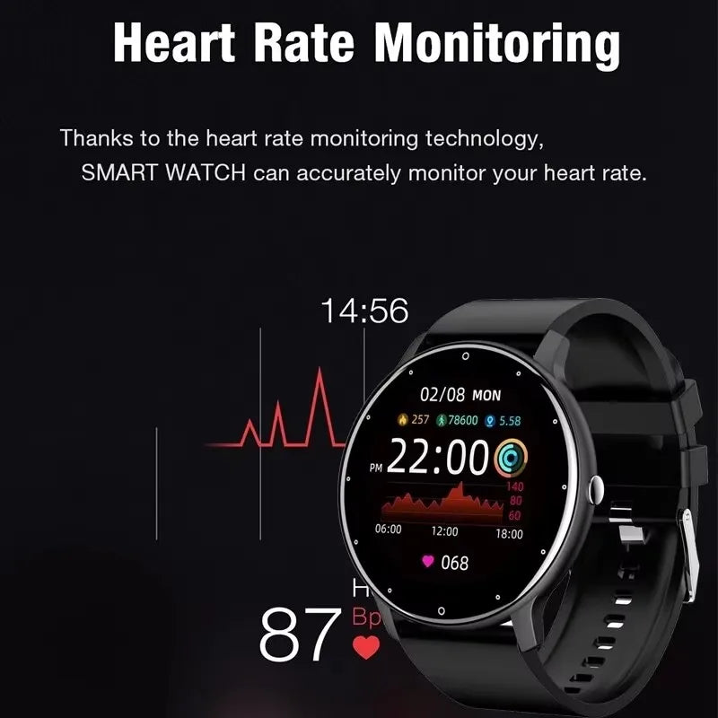 LIGE New Smart Watch Men Full Touch Screen Sport Fitness Watch IP67