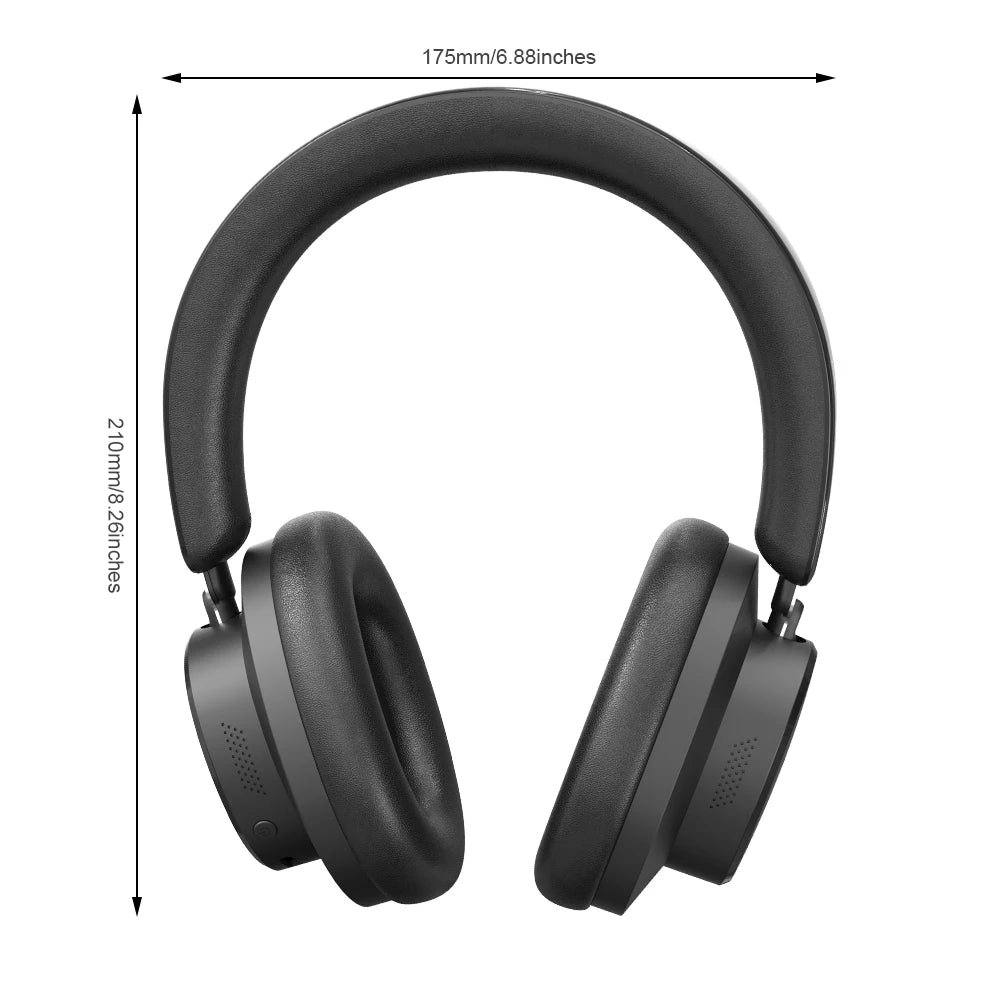 ANC Noise Cancelling Bluetooth 5.4 Over-Ear Headphones, 40mm Driver